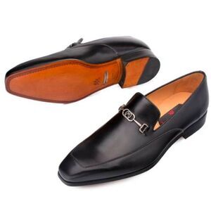 MEZLAN Falcon Black Leather Bit Loafer Size 13M